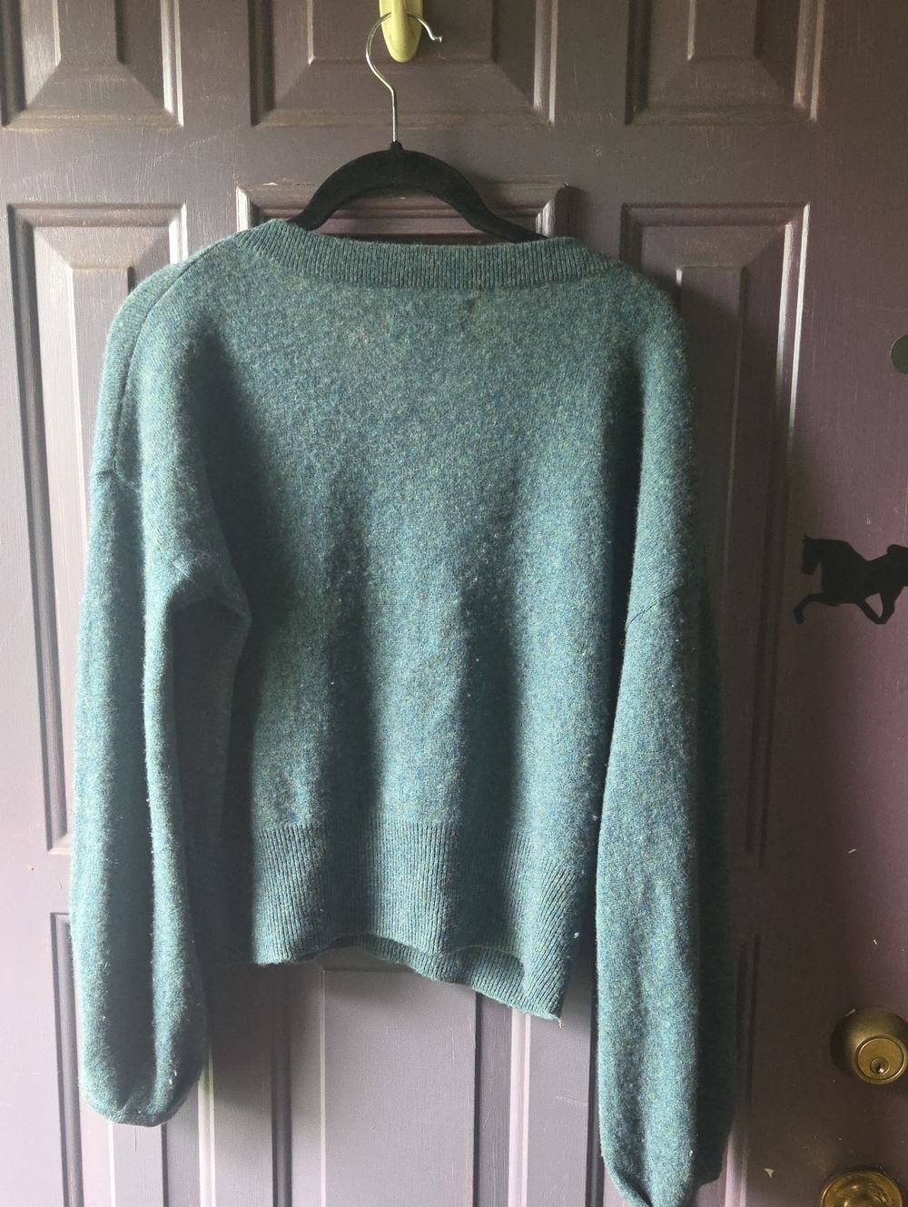 100% Cashmere London Kaye Teal Crewneck Sweater Womens Size XL  Soft And Cozy - Picture 5 of 6